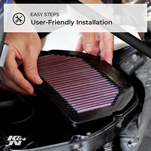 K&N Engine Air Filter  High Performance  Premium  Powersport Air Filter  Fits 2009 2019 KAWASAKI  Ninja ZX 6R  ZX 6R ABS  KRT Edition  30th Anniversary  ZX600  KA 6009