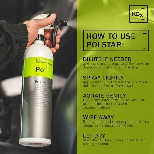 KOCHCHEMIE   Pol Star   Textile  Leather & Suede Cleaner; Natural Cleaner  Protection Formula; No Water Marks  1 Liter 