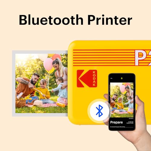 KODAK Mini 2 Retro 4PASS Portable Photo Printer  2 1x3 4 inches  Initial 8 Sheets   30 Sheets Bundle  Black