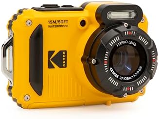 KODAK PIXPRO WPZ2 Rugged Waterproof Shockproof Dustproof WiFi Digital Camera 16MP 4X Optical Zoom 1080P Full HD Video Vlogging Camera 2 7 LCD  Yellow