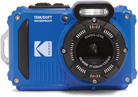 KODAK PIXPRO WPZ2 Waterproof Digital Camera  16MP with 4X Optical Zoom  Shockproof  Dustproof  1080p Video  Wi Fi  Yellow