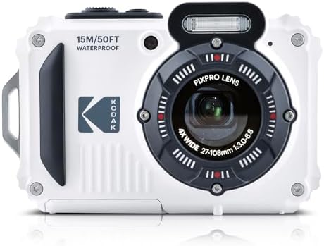 KODAK PIXPRO WPZ2 Waterproof Digital Camera  16MP with 4X Optical Zoom  Shockproof  Dustproof  1080p Video  Wi Fi  Yellow