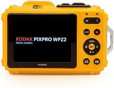 KODAK PIXPRO WPZ2 Waterproof Digital Camera  16MP with 4X Optical Zoom  Shockproof  Dustproof  1080p Video  Wi Fi  Yellow