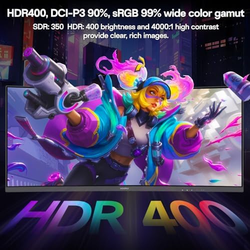 KOORUI 24 5 Inch Gaming Monitor 200Hz  1ms  FHD 1920   1080p  IPS Display  HDR400  90  DCI P3 Color Gamut with Adaptive Sync  HDMI & DP Port  Black  G2511P