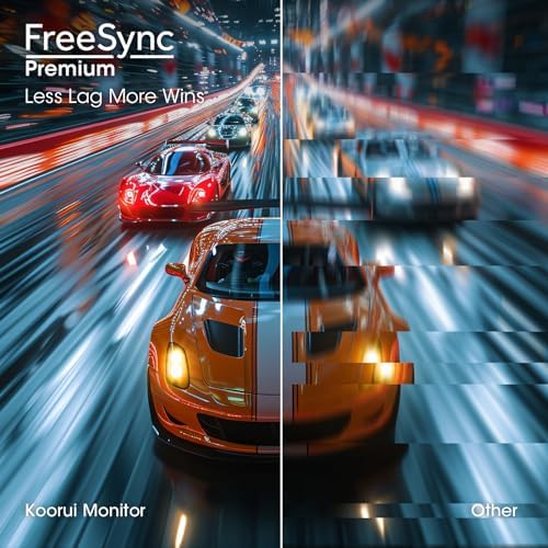 KOORUI 24 5 Inch Gaming Monitor 200Hz  1ms  FHD 1920   1080p  IPS Display  HDR400  90  DCI P3 Color Gamut with Adaptive Sync  HDMI & DP Port  Black  G2511P