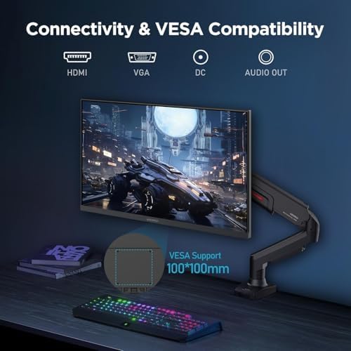 KOORUI 24 Inch Gaming Monitor 144Hz Full HD 1920 x 1080p IPS Ultra Slim Display with HDMI VGA  Adaptive Sync  99  SRGB  VESA 100x100mm  Eye Care  Tilt  HDMI 2 0  Black  E2411K
