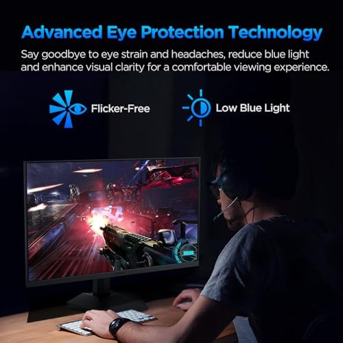 KOORUI 27 Inch QHD Gaming Monitor  200Hz Monitor  1ms  Fast IPS  HDR400  95  DCI P3 Color Gamut  Height/Pivot/Tilt Adjustability  Adaptive Sync Technology  HDMI & DP Ports  2K Display  Black G2722P