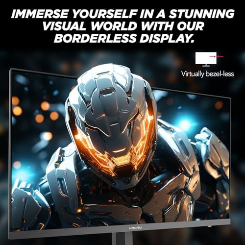 KOORUI 27 Inch QHD Gaming Monitor  200Hz Monitor  1ms  Fast IPS  HDR400  95  DCI P3 Color Gamut  Height/Pivot/Tilt Adjustability  Adaptive Sync Technology  HDMI & DP Ports  2K Display  Black G2722P