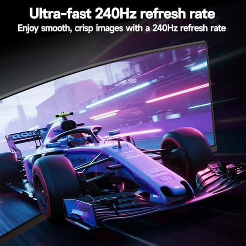 KOORUI 27 Inch QHD Gaming Monitor  200Hz Monitor  1ms  Fast IPS  HDR400  95  DCI P3 Color Gamut  Height/Pivot/Tilt Adjustability  Adaptive Sync Technology  HDMI & DP Ports  2K Display  Black G2722P