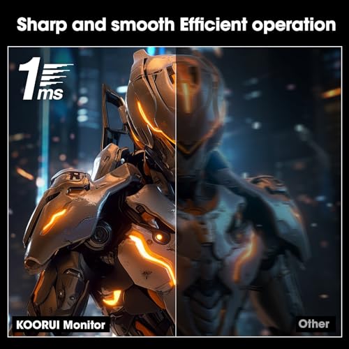 KOORUI 32 inch Curved Gaming Monitor QHD 2560 x 1440 2K Display 170Hz 144Hz Monitor 1500R Curvature 1ms HDR10 Adaptive Sync Tilt Adjustable DisplayPort HDMI Black 32E6QC