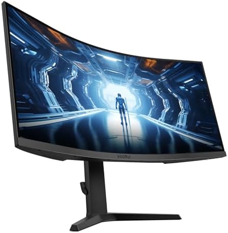 KOORUI 34 inch Curved Ultrawide WQHD 3440 1440 Gaming Monitor  180Hz 1000R  PIP/PBP  1ms MPRT   HDR400  DCI P3 95   FreeSync Premium  1 x DP 1 4 & 2 x HDMI 2 0  Tilt Height Swivel Adjustment  34E6UC