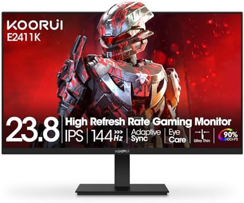 KOORUI 34 inch Curved Ultrawide WQHD 3440 1440 Gaming Monitor  180Hz 1000R  PIP/PBP  1ms MPRT   HDR400  DCI P3 95   FreeSync Premium  1 x DP 1 4 & 2 x HDMI 2 0  Tilt Height Swivel Adjustment  34E6UC