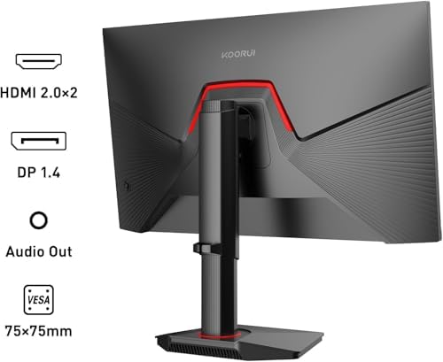 KOORUI 34 inch Curved Ultrawide WQHD 3440 1440 Gaming Monitor  180Hz 1000R  PIP/PBP  1ms MPRT   HDR400  DCI P3 95   FreeSync Premium  1 x DP 1 4 & 2 x HDMI 2 0  Tilt Height Swivel Adjustment  34E6UC