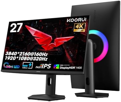 KOORUI 34 inch Curved Ultrawide WQHD 3440 1440 Gaming Monitor  180Hz 1000R  PIP/PBP  1ms MPRT   HDR400  DCI P3 95   FreeSync Premium  1 x DP 1 4 & 2 x HDMI 2 0  Tilt Height Swivel Adjustment  34E6UC