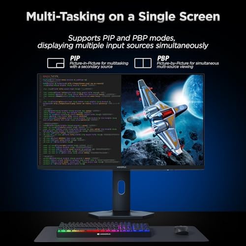 KOORUI 34 inch Curved Ultrawide WQHD 3440 1440 Gaming Monitor  180Hz 1000R  PIP/PBP  1ms MPRT   HDR400  DCI P3 95   FreeSync Premium  1 x DP 1 4 & 2 x HDMI 2 0  Tilt Height Swivel Adjustment  34E6UC