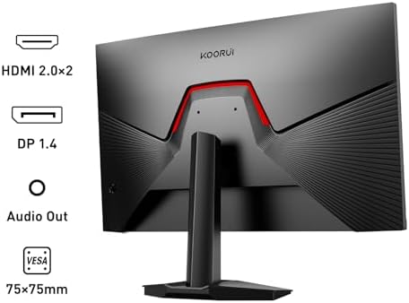 KOORUI 34 inch Curved Ultrawide WQHD 3440 1440 Gaming Monitor  180Hz 1000R  PIP/PBP  1ms MPRT   HDR400  DCI P3 95   FreeSync Premium  1 x DP 1 4 & 2 x HDMI 2 0  Tilt Height Swivel Adjustment  34E6UC
