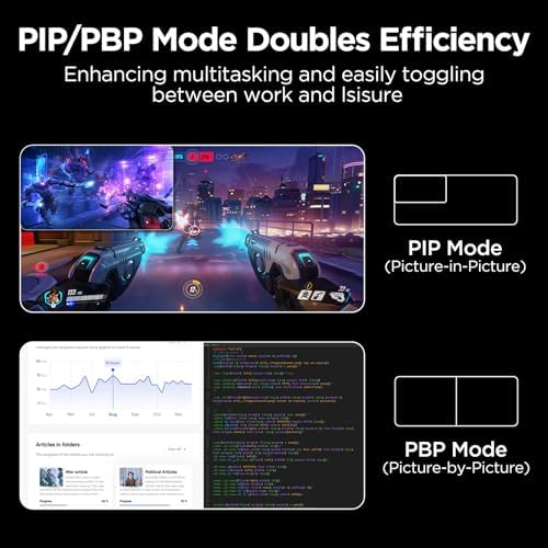 KOORUI 34 inch Curved Ultrawide WQHD 3440 1440 Gaming Monitor  180Hz 1000R  PIP/PBP  1ms MPRT   HDR400  DCI P3 95   FreeSync Premium  1 x DP 1 4 & 2 x HDMI 2 0  Tilt Height Swivel Adjustment  34E6UC