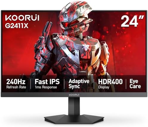 KOORUI 34 inch Curved Ultrawide WQHD 3440 1440 Gaming Monitor  180Hz 1000R  PIP/PBP  1ms MPRT   HDR400  DCI P3 95   FreeSync Premium  1 x DP 1 4 & 2 x HDMI 2 0  Tilt Height Swivel Adjustment  34E6UC