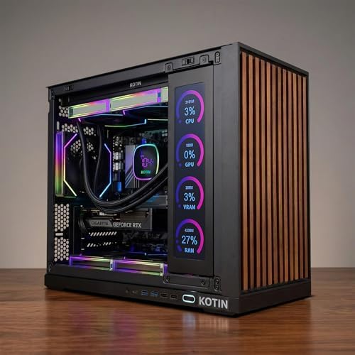 KOTIN Prebuilt Gaming PC Desktop Computer  Ryzen 7 9700X  GeForce RTX 5060 8GB  16GB DDR5 6000MHz  1TB PCIe 4 0 SSD  11 3 Display  360mm Liquid Cooler  WiFi 7  Windows 11 Home  ARGB Gaming Tower G60B