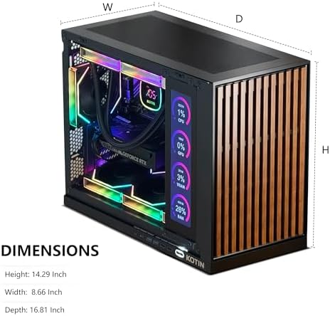 KOTIN Prebuilt Gaming PC Desktop Computer  Ryzen 7 9700X  GeForce RTX 5060 8GB  16GB DDR5 6000MHz  1TB PCIe 4 0 SSD  11 3 Display  360mm Liquid Cooler  WiFi 7  Windows 11 Home  ARGB Gaming Tower G60B