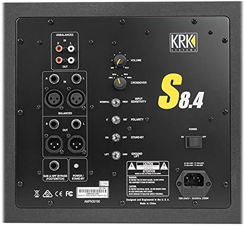 KRK S8 4 S8 Generation 4 8 109 Watt Powered Studio Subwoofer