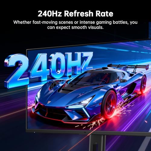 KTC 24 5 Inch 240Hz Gaming Monitor  FHD 1080p Fast IPS Computer Monitor  1ms with Adaptive Sync  HDR400  HDMI x2  DPx1  VESA Mount  Tilt/Pivot/Height Adjustment  H25T7 3