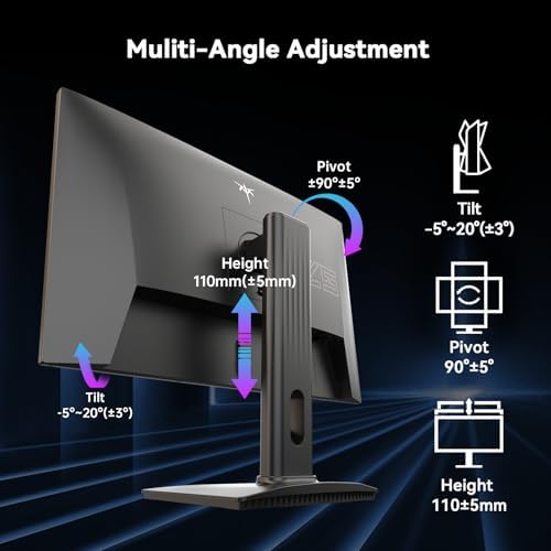 KTC 24 5 Inch 240Hz Gaming Monitor  FHD 1080p Fast IPS Computer Monitor  1ms with Adaptive Sync  HDR400  HDMI x2  DPx1  VESA Mount  Tilt/Pivot/Height Adjustment  H25T7 3