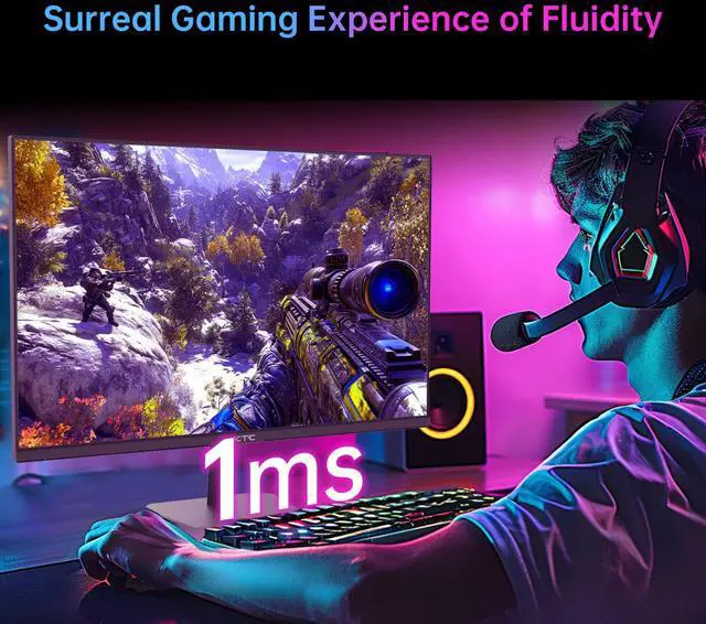 KTC 24 Inch 180Hz/190Hz Gaming Monitor  FHD PC Computer Monitor with Fast IPS Panel  HDR400  133  sRGB  Bluelight Filter  2 HDMI & 1 DP Port  Compatible Freesync and Wall Mountable  H24F8