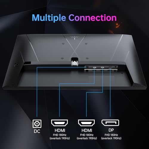 KTC 24 Inch 180Hz/190Hz Gaming Monitor  FHD PC Computer Monitor with Fast IPS Panel  HDR400  133  sRGB  Bluelight Filter  2 HDMI & 1 DP Port  Compatible Freesync and Wall Mountable  H24F8