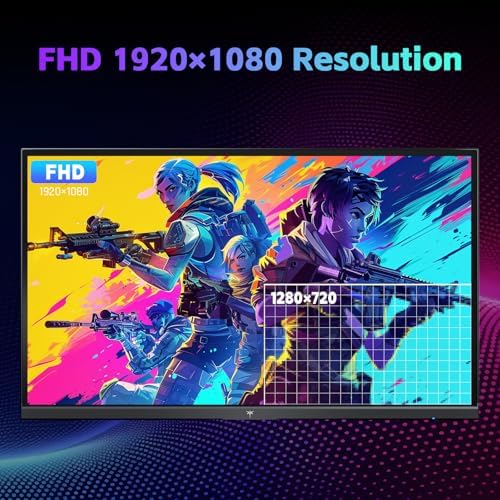 KTC Monitor de computadora de 24 pulgadas, monitor de juegos de oficina FHD 144Hz, IPS, sincronización adaptativa, puerto HDMI y DP, relación de contraste 1500:1, filtro de luz azul, inclinación