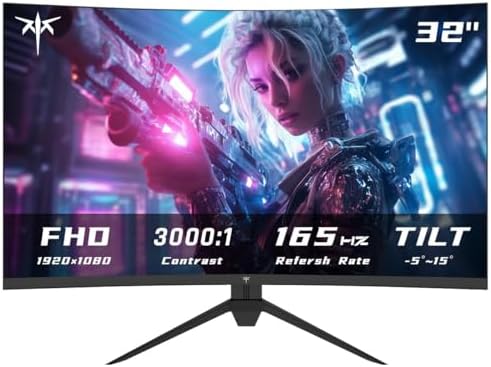 KTC Monitor de computadora de 24 pulgadas, monitor de juegos de oficina FHD 144Hz, IPS, sincronización adaptativa, puerto HDMI y DP, relación de contraste 1500:1, filtro de luz azul, inclinación