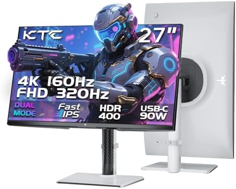 KTC 24 Inch Curved Gaming Monitor  180Hz FHD 1080P Frameless Computer Monitor  Freesync/G Sync Support  99  sRGB  3000 1 Contrast  HDMI  DisplayPort  Wall Mountable/Tilt Adjustable  H24S17