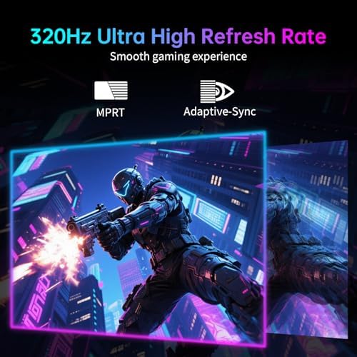 KTC 27 Inch 4K MiniLED Gaming Monitor  UHD 3840x2160 Dual Mode  4K 160Hz/FHD 320Hz   HDR 1400  Fast IPS  Type C 65W  KVM  VESA  Tilt & Swivel & Height Adjustable  White  M27P6