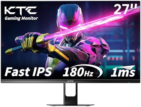 KTC 27 Inch 4K MiniLED Gaming Monitor  UHD 3840x2160 Dual Mode  4K 160Hz/FHD 320Hz   HDR 1400  Fast IPS  Type C 65W  KVM  VESA  Tilt & Swivel & Height Adjustable  White  M27P6