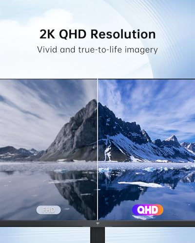 KTC 27 Inch Computer Monitor   QHD  2560 x 1440  Display  Up to 120Hz Monitor  IPS Panel  123  sRGB  HDMI 2 0 x 2 & DP 1 4 x1  Adaptive Sync  Eye Friendly Screen PC Monitors for Work Gaming  H27D9