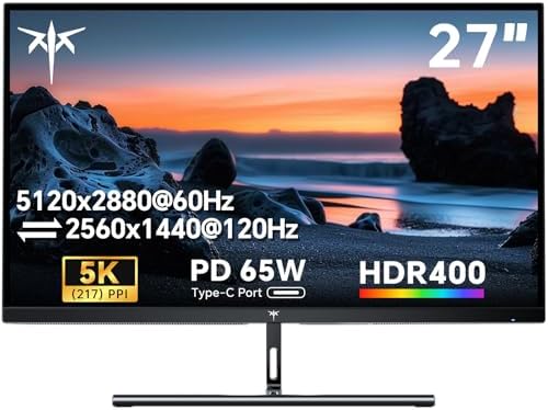 KTC 27 Inch Computer Monitor   QHD  2560 x 1440  Display  Up to 120Hz Monitor  IPS Panel  123  sRGB  HDMI 2 0 x 2 & DP 1 4 x1  Adaptive Sync  Eye Friendly Screen PC Monitors for Work Gaming  H27D9
