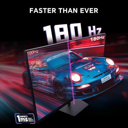 KTC 27 Inch Gaming Monitor 180Hz  Full HD 1920x1080 Fast IPS Computer Monitor  DP 1 4 & HDMI 2 1 Ports 1Ms FreeSync Frameless PC Gamer Monitor  HDR  VESA Mount  H27F22