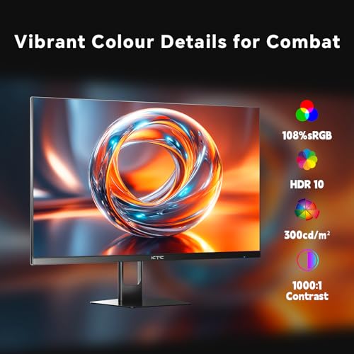 KTC 27 Inch Gaming Monitor 180Hz  Full HD 1920x1080 Fast IPS Computer Monitor  DP 1 4 & HDMI 2 1 Ports 1Ms FreeSync Frameless PC Gamer Monitor  HDR  VESA Mount  H27F22
