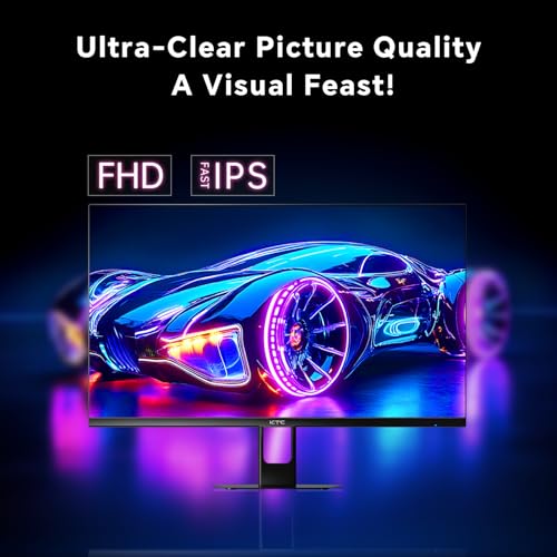 KTC 27 Inch Gaming Monitor 180Hz  Full HD 1920x1080 Fast IPS Computer Monitor  DP 1 4 & HDMI 2 1 Ports 1Ms FreeSync Frameless PC Gamer Monitor  HDR  VESA Mount  H27F22