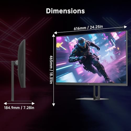 KTC 27 Inch Gaming Monitor   2K QHD 2560 x 1440 Monitor  Up to 210Hz & 1ms  Bulit in Speakers  Adaptive Sync  HDR400  131  sRGB  IPS Monitors Gamer with HDMI 2 0 x 2 & DP1 4 x 2  H27T22C 3