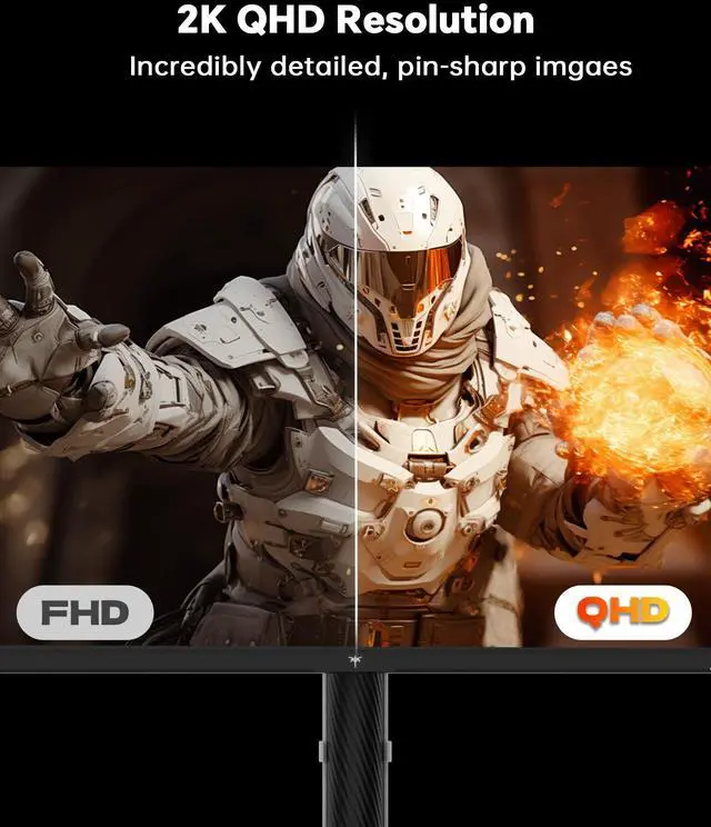 KTC 27 Inch Gaming Monitor 200Hz  1440P Monitor with Speakers  Up to 210Hz Computer Monitors Fast IPS 1ms  131  sRGB  Adaptive Sync  Tilt/Swivel/Pivot/Height Adjustment  HDMI DisplayPort  White H27T6