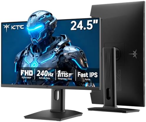 KTC 27 Inch Gaming Monitor 200Hz  1440P Monitor with Speakers  Up to 210Hz Computer Monitors Fast IPS 1ms  131  sRGB  Adaptive Sync  Tilt/Swivel/Pivot/Height Adjustment  HDMI DisplayPort  White H27T6