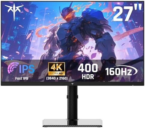 KTC 27 Inch Gaming Monitor 200Hz  1440P Monitor with Speakers  Up to 210Hz Computer Monitors Fast IPS 1ms  131  sRGB  Adaptive Sync  Tilt/Swivel/Pivot/Height Adjustment  HDMI DisplayPort  White H27T6