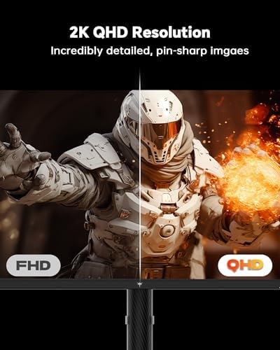 KTC 27 Inch Gaming Monitor 200Hz  1440P Monitor with Speakers  Up to 210Hz Computer Monitors Fast IPS 1ms  131  sRGB  Adaptive Sync  Tilt/Swivel/Pivot/Height Adjustment  HDMI DisplayPort  White H27T6