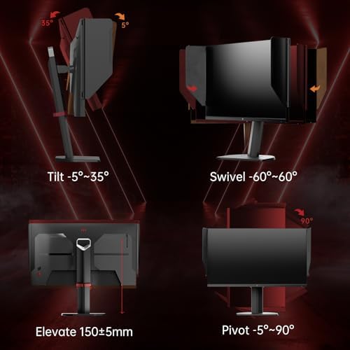 KTC Monitor OLED para juegos de 27 pulgadas, QHD 2560 x 1440, 240Hz, 0.03ms, Tipo-C 65W, altavoces integrados, G-SYNC y FreeSync, HDMI2.0, DisplayPort1.4, USB-C 3.0, G27P6