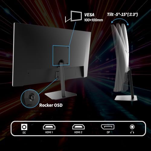 KTC Monitor OLED para juegos de 27 pulgadas, QHD 2560 x 1440, 240Hz, 0.03ms, Tipo-C 65W, altavoces integrados, G-SYNC y FreeSync, HDMI2.0, DisplayPort1.4, USB-C 3.0, G27P6