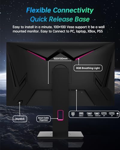 KTC Monitor OLED para juegos de 27 pulgadas, QHD 2560 x 1440, 240Hz, 0.03ms, Tipo-C 65W, altavoces integrados, G-SYNC y FreeSync, HDMI2.0, DisplayPort1.4, USB-C 3.0, G27P6