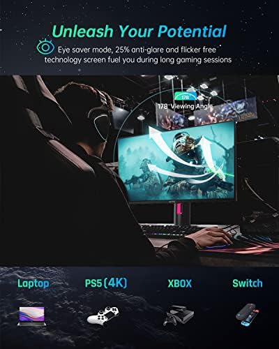 KTC Monitor OLED para juegos de 27 pulgadas, QHD 2560 x 1440, 240Hz, 0.03ms, Tipo-C 65W, altavoces integrados, G-SYNC y FreeSync, HDMI2.0, DisplayPort1.4, USB-C 3.0, G27P6