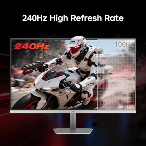 KTC Monitor OLED para juegos de 27 pulgadas, QHD 2560 x 1440, 240Hz, 0.03ms, Tipo-C 65W, altavoces integrados, G-SYNC y FreeSync, HDMI2.0, DisplayPort1.4, USB-C 3.0, G27P6