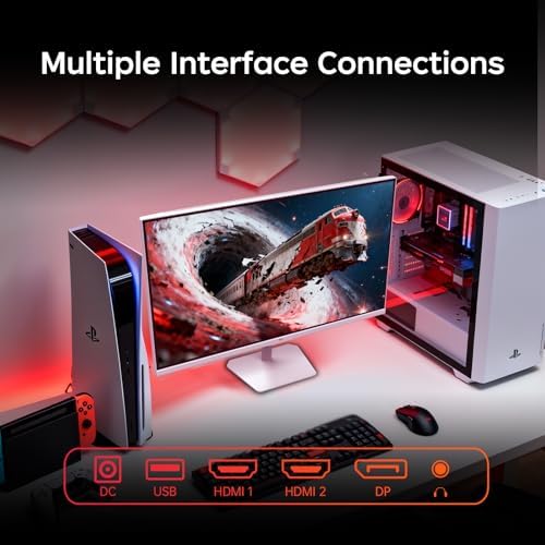 KTC Monitor OLED para juegos de 27 pulgadas, QHD 2560 x 1440, 240Hz, 0.03ms, Tipo-C 65W, altavoces integrados, G-SYNC y FreeSync, HDMI2.0, DisplayPort1.4, USB-C 3.0, G27P6